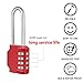 2 Pack disecu 2.6 Inch Long Shackle Combination Lock, 4 Digit Outdoor Waterproof Padlock for School Gym Locker, Sports Locker, Storage Unit, Gate, Fence, Toolbox, Cabinet (Red)