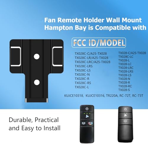 Support mural pour télécommande Hampton Bay noir - Lot de 2 - 2