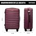 Imagen de WITTCHEN Skyspeed Line Maleta Mediana rígida ABS con Ruedas Trolley de Viaje Cerradura de combinación Asa telescópica 4 Ruedas Granate Ryanair
