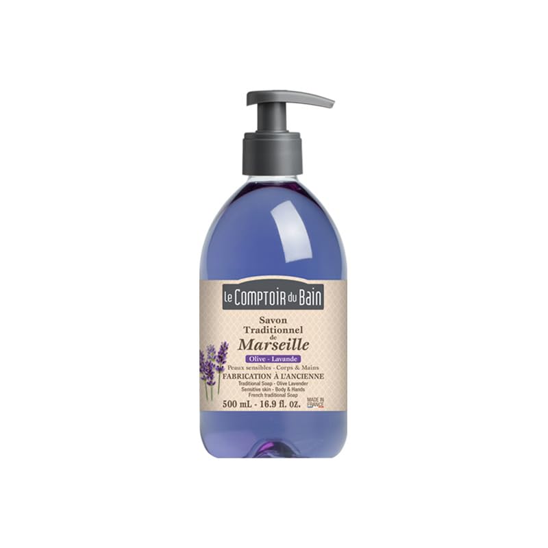 Le Comptoir du Bain savon de Marseille olive lavande 500ml