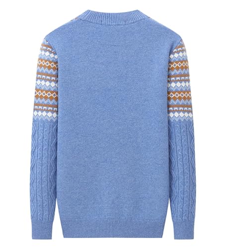 Rivccku Mens Jumpers 100% Pure Cashmere Warm Knitted Crew Neck Jumper Long Sleeve Soft Cozy Knitwear Pullover Sweaters2