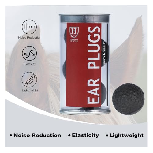 Harrison Howard EaseFit Tampões de ouvido equestres 3 cm bolas de espuma de cavalo 4 peças - Marte p