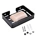 SUMNACON Soap Dish Holder Stainless Steel Wall Mounted, Heavy Duty Soap Tray,Shower Soap Saver,Sponge Holder for Bathroom Shower Kitchen Counter Top (Black)