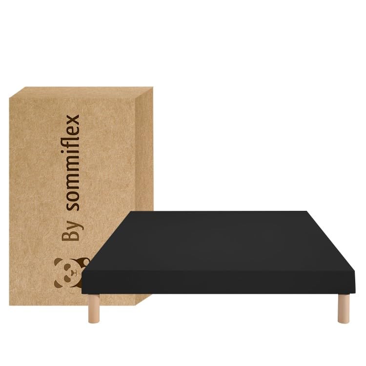by sommiflex SOMMIER TAPISSIER Noir 140x200 cm | Fabrication FRANÇAISE ARTISA