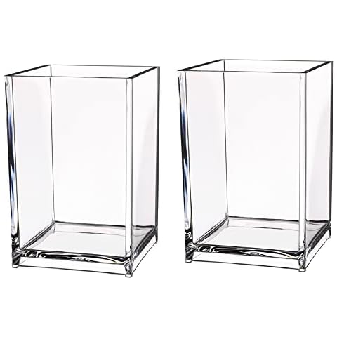zeyce Acrylic Pen Holder, Clear Makeup Brush Holders Eyebrow Stationery Organizer for Office, Desk and Dressers Cover