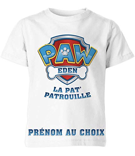 Tshirt Chien Patrouille Prénom Au Choix Personnalisé Enfant Garçon & Fille