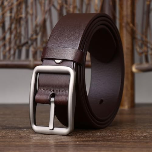 Genuine Leather Dress Belts for Men Women- 1 1/2" Waist Strap for Suits, Jeans, Uniform with Single Prong Buckle4