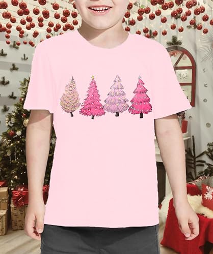 Image of Christmas Tree Shirt for Toddler Boys Girls Merry Christmas T-Shirts Short Sleeve Holiday Tee Xmas Gift Tops