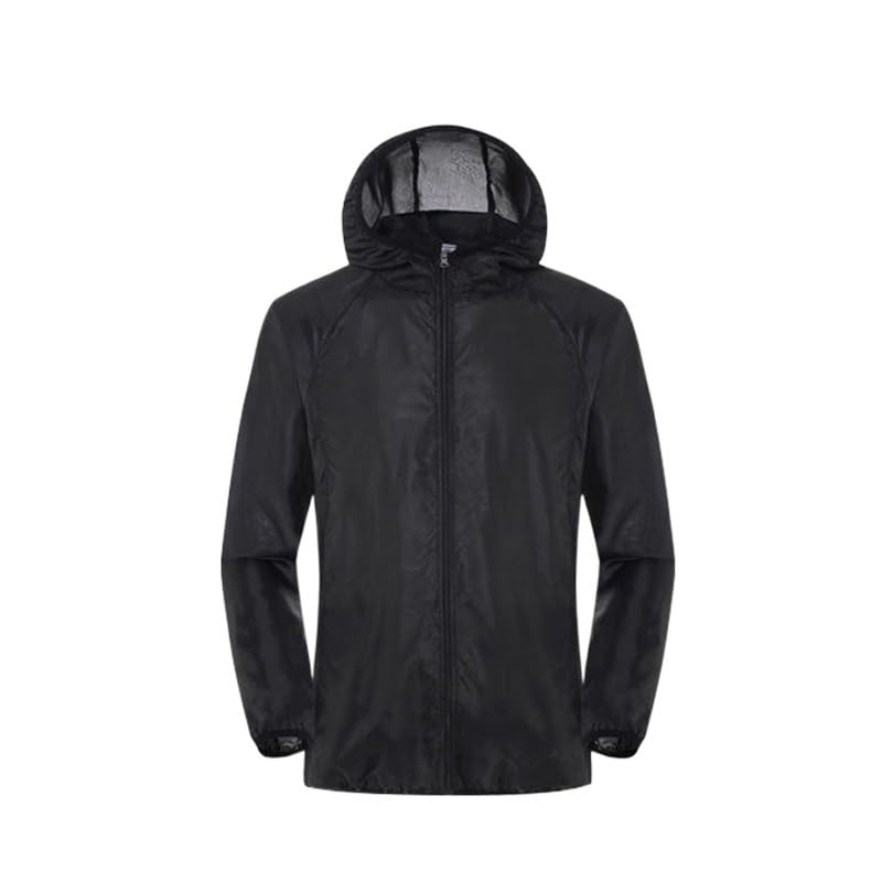 Chaqueta Unisex Rompeviento Negra Impermeable miniatura 1