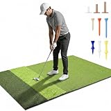 TriZone Pro - 6x4ft Premium Golf Mat | Tri Turf Golf Hitting Mat | Golf Mats Practice Indoor, Outdoor, with Simulator | Thick Base | Extra Large Size | Durable Golf Practice Mat with Tees