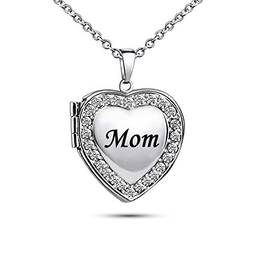 Kunbead Mom Heart Mothers Day Locket Necklace For Women That Holds Pictures Love Custom Memorial Girls Locket Necklace #TOP22