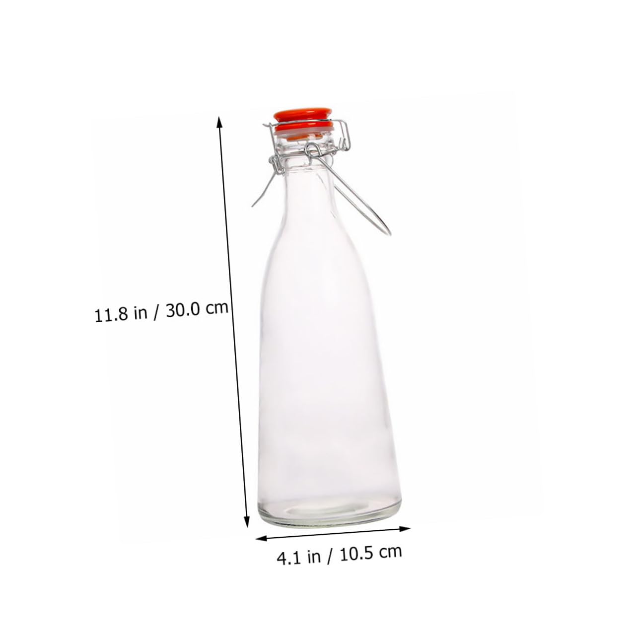 Bottiglia Ermetica in Vetro con Chiusura Scatto per Infusi e Bevande Pratica per Fermentazione e Uso in Cucina Antiperdite e Versatile per Birra Succhi e Acqua