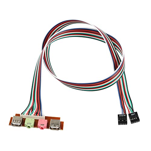 Ya en mundofriki.es: YACSEJAO 7.4 USB Panel frontal Cable HUB Chasis de la computadora Panel frontal Puerto de audio de escritorio Micrófono Cable auricular Gadget 67cm Edición universal