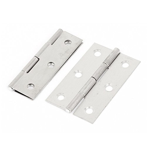 Aexit 55Mm Long Clothes Hangers Stainless Steel Butt Cabinet Gate Closet Door Hinge Silver Children's Clothes Hangers Tone 8Pcs #TOP1