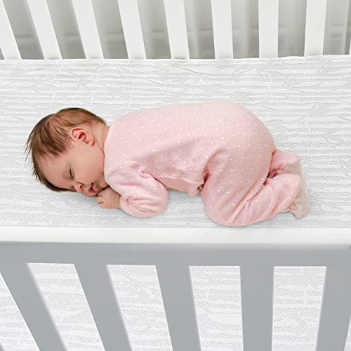 Crib Mattress Topper Memory Foam 2-Inch, Toddler Bed Mattress Topper Waterproof Bamboo Dual Sided|Crib Mattress Pad Topper With Removable Anti-Slip Protector|52" X 27" X 2" #TOP6