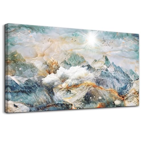 DZRWUBHS Abstract Canvas Wall Art for Living Room and Bedroom - Large Decorations for Office - Mountain Painting Framed Pictures - Farmhouse Home Decor Artwork 20"X40" by DZRWUBHS - Used condition - US$30.76
