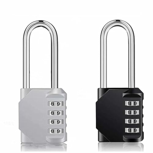 Image of 2 Pack Combination Locks, 4 Digit Outdoor Waterproof Padlock for School Gym Sports Locker, Fence, Toolbox, Case, Hasp Cabinet Storage.