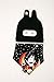 GZMM Unisex Newborn Baby Cotton Beanie Hat and Bib Set Cute Bunny 0-18months (Black)