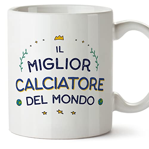 Mugffins Tazza in ceramica per CALCIATORE uomo 11 oz /