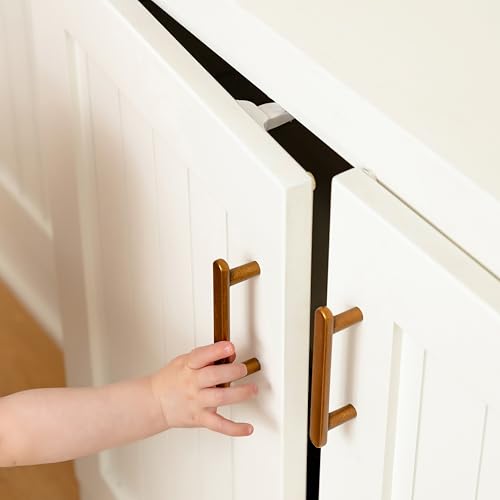 Image of Regalo 12 Pack Child Safety Cabinet Locks, Baby Proofing Drawer and Cabinet Latches with No Drill 3M Adhesive Strips, White