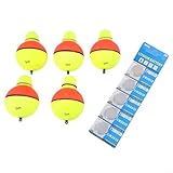 Niceminiwall Leuchtende Angelposen, elektronisch, beleuchtet, mit umschaltbaren Farben, kompatibel mit Nachtfelsangeln, geschäumtes EPP-Material, hohe Sichtbarkeit (50 g)