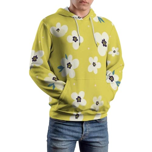 Sweatshirt fleurs jaunes pull à manche longue pour vos sorties