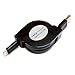 Tera Grand [Apple MFi Certified] Lightning to USB Sync and Charge Retractable Cable, 4 feet Black iPhone 7 Plus 7 6s 6 5s 5c 5 SE iPad Air Mini iPad 4th gen iPod 5th gen iPod nano 7th generation