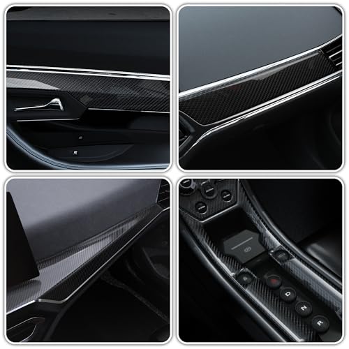 Image of Lypumso 6D High Gloss Carbon Fiber Vinyl Wrap Tape, Chrome Delete Tape for Cars Motorcycle Detailing DIY Car Door Edge Guard Decals Blackout Tape Roll (6D Black, 1in x 30ft)