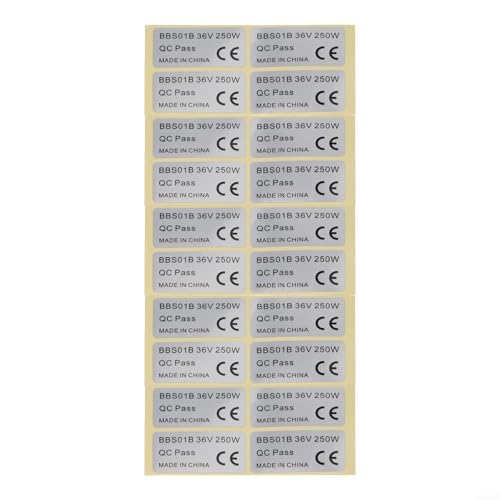 AugustknowU Reliable Silver Sticker For Ebike Electric Bicycle, Pack Of 20, Electric Bicycle Drive Motor Sticker eBike Conversion Kit Sticker(48V 750W)
