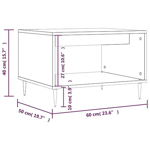 Table basse bois d'ingénierie chêne Sonoma pour ranger vos télécommandes