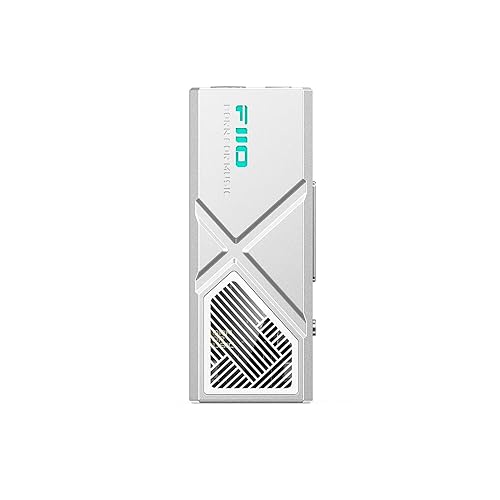 FiiO/JadeAudio KA13 Portable DAC Dongle, USB-C Adapter, 3.5mm and 4.4mm Outputs Compatible with Android/iOS System/PC/Music Players, PCM 384kHz/32bit | DSD256 550mW high Power (Silver)