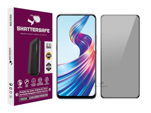 Image of Anti-Spy Privacy Tempered Glass Screen Protector Compatible For Vivo V15 [Pack of 1]. 9H Hardness, Anti-Scratch, Edge-to-Edge Protection With Easy Installation Kit & Case Friendly Fit.