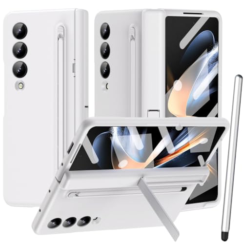 Coque pour Samsung Galaxy Z Fold4 blanche antichoc avec film écran et stylet