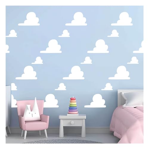 Toy style clouds Wall Decal Story Sticker Pattern Kids Room decoration Nursery playroom gift Z3301
