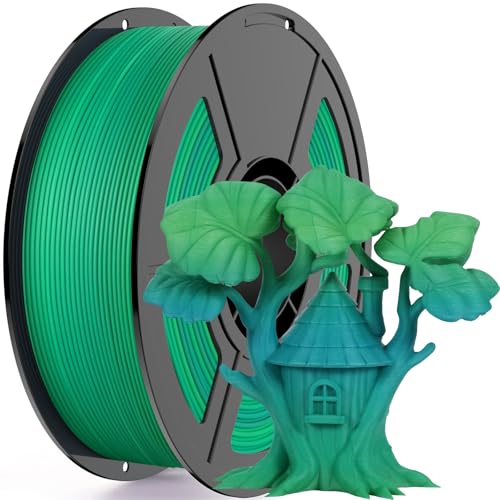 Image of Matte Rainbow PLA 3D Printer Filament, 1.75mm Fast Color Change PLA, Low Warping&High Precision 3D Printing Filament, 1kg Spool Marine Canopy, Blue Green Gradient PLA, Fits FDM 3D Printers