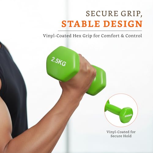 Image of Amazon Brand - Solimo Vinyl Dumbbell