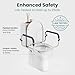 PELEGON Toilet Safety Rails (250lb) - Adjustable Toilet Safety Rails, Toilet Bar for Elderly Adults, Toilets Rails for Seniors, Toilet Seat with Handles for Elderly & Disabled Toilet Grab Bar - 1 Pack