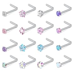 20g l-shaped nose stud