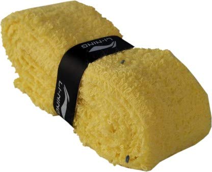 Li-Ning GC001 Cotton Badminton Racket Grip Double Layer, Yellow