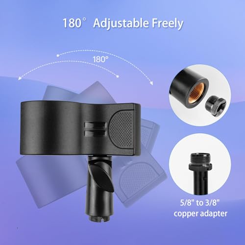 image for BILIONE Microphone Holder, Large Mic Accessory Clip for Stands, Fit fo