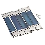 KUKU工房 バネ口金具 ばね口 長さ8cm 幅1.3cm 5本セット (シルバー)