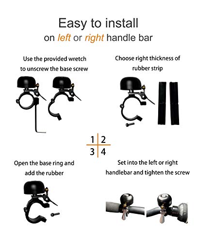 Zotemo BRABELL Brass Bike Bell Pro, All Metal Body thumb #3