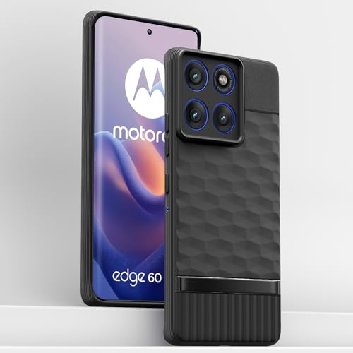 Image of Outlouders Back Cover for Motorola Moto Edge 60 Pro 5G | Full Camera Protection | TPU Soft Flexible Shockproof Bumper Case (Black)