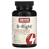 Jarrow Formulas B-Right - Low-Odor Vitamin B-Complex Formula - Energy & Metabolism Support - Promotes Brain, Heart & Cardiovascular Health - 100 Servings (Pack of 1)