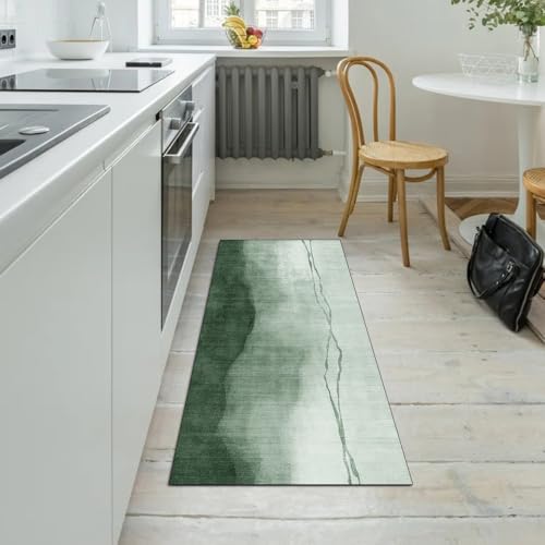 Alfombra verde oscuro decorativa de alta resistencia para pasillos 5