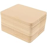 8x HOFMEISTER® Untersetzer Raclette Holz – dekorativer Untersetzer oder Ablage für Gläser, Raclette-Pfännchen & Raclette-Schaber, vermeidet Flecken, hitzebeständiges Brettchen aus Buche, Europa, 10 cm