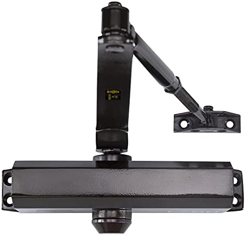 LYNN HARDWARE Medium Duty Commercial Door Closer - DC6003 Automatic Door Closer, Surface-Mounted Auto Door Closer, Size 3 Automatic Door Closer for Home & Light Commercial Property, Dark Bronze