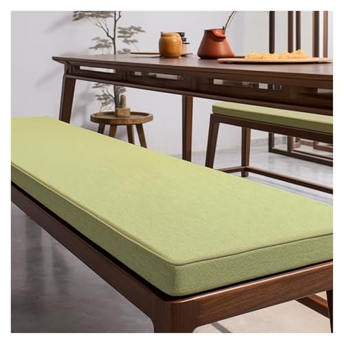 uyeoco Cojin para Banco Exterior/Interior, 120/150/180/100/80/90x30/40/50CM Grueso Cojin de Banco de Jardin/Zapatero, Cojín del Asiento para Terraza Balcón Palet Comedor Columpios(Verde,60x30x5cm)