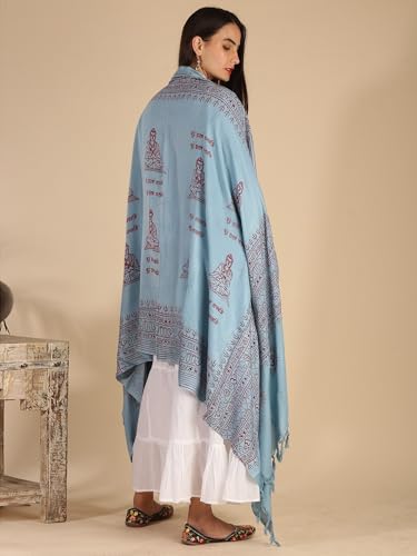 Women's Prayer Polycotton Shawl of Gautam Buddha | Religious Buddha Print Soft Weave Stole, Chunni For Girl4