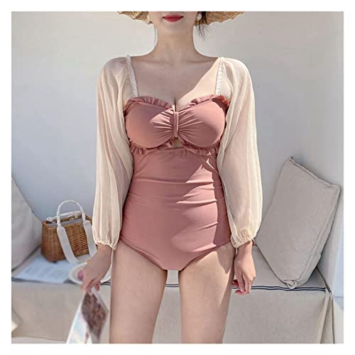 Maillot de bain manches longues en mousseline avec volants pour protection et confort